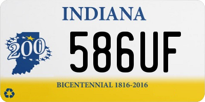 IN license plate 586UF