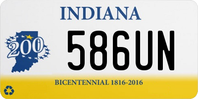 IN license plate 586UN