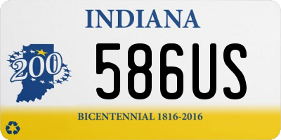 IN license plate 586US