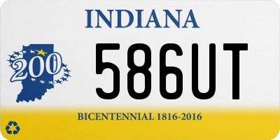 IN license plate 586UT