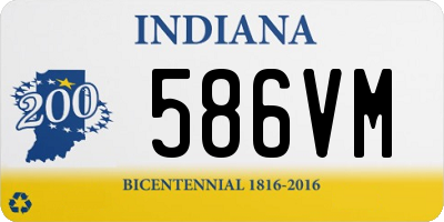 IN license plate 586VM