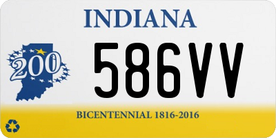IN license plate 586VV