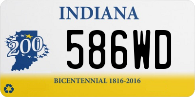 IN license plate 586WD