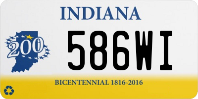 IN license plate 586WI