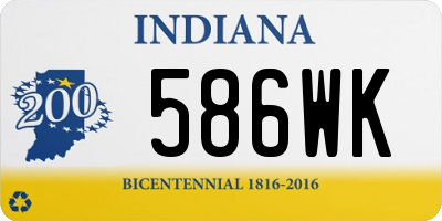 IN license plate 586WK