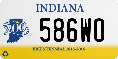 IN license plate 586WO