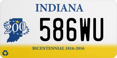 IN license plate 586WU