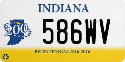 IN license plate 586WV