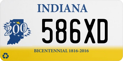 IN license plate 586XD