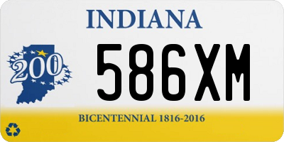 IN license plate 586XM