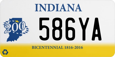 IN license plate 586YA