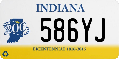 IN license plate 586YJ