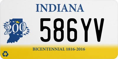 IN license plate 586YV