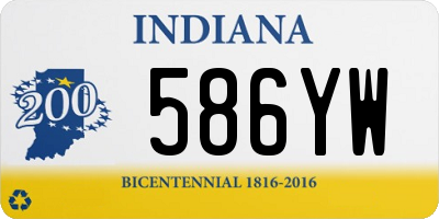 IN license plate 586YW