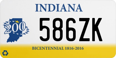 IN license plate 586ZK