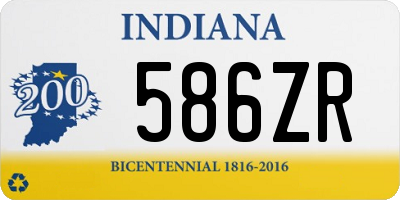 IN license plate 586ZR