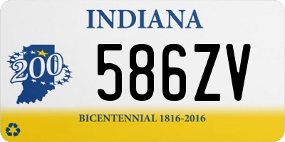 IN license plate 586ZV