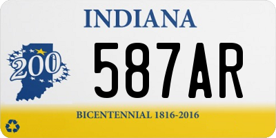 IN license plate 587AR