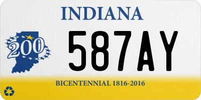 IN license plate 587AY