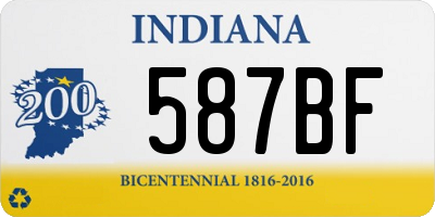 IN license plate 587BF