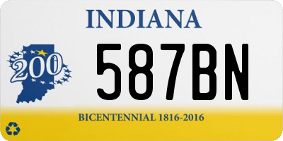 IN license plate 587BN