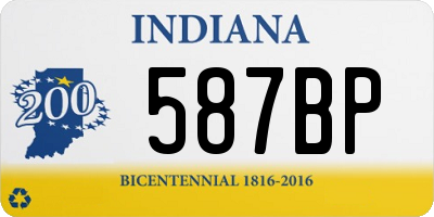 IN license plate 587BP