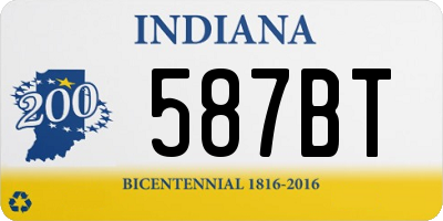 IN license plate 587BT