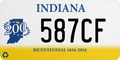 IN license plate 587CF