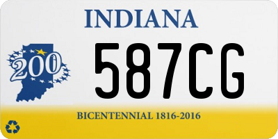 IN license plate 587CG