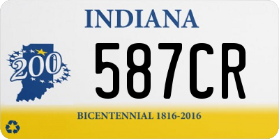 IN license plate 587CR