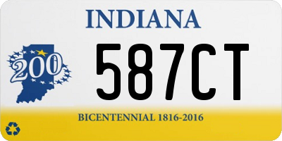 IN license plate 587CT