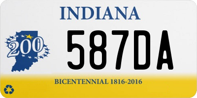 IN license plate 587DA