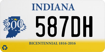 IN license plate 587DH