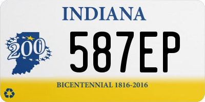 IN license plate 587EP