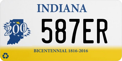 IN license plate 587ER