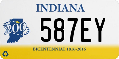 IN license plate 587EY