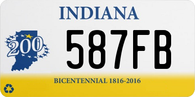 IN license plate 587FB