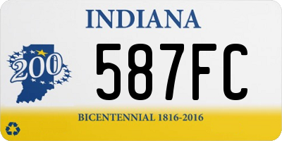 IN license plate 587FC