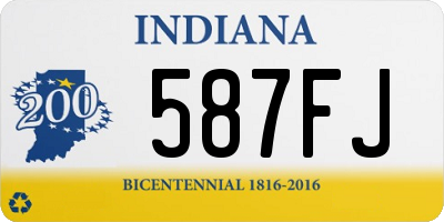 IN license plate 587FJ