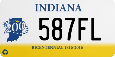 IN license plate 587FL