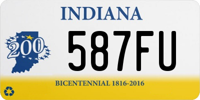 IN license plate 587FU