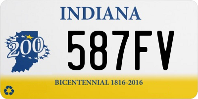 IN license plate 587FV