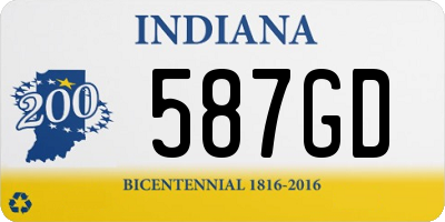 IN license plate 587GD