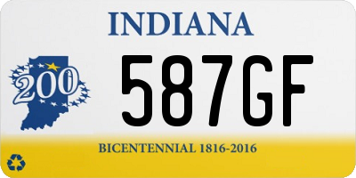 IN license plate 587GF