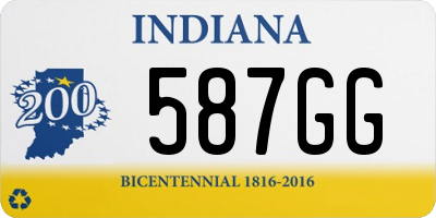 IN license plate 587GG