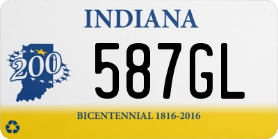 IN license plate 587GL