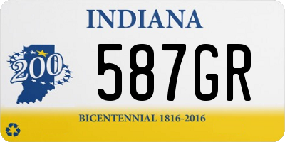 IN license plate 587GR