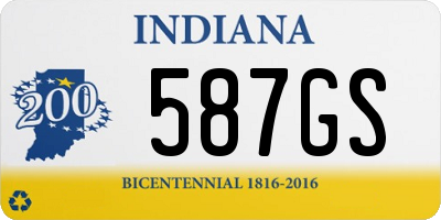 IN license plate 587GS