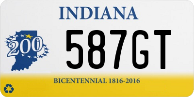 IN license plate 587GT