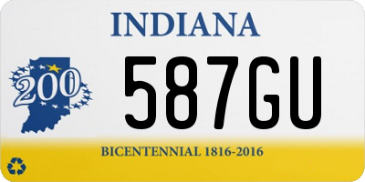 IN license plate 587GU